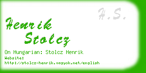 henrik stolcz business card